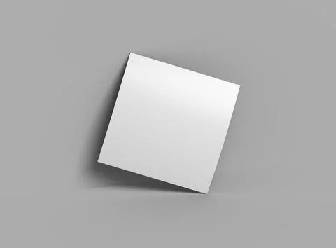 Square 8.26x8.26inc flyer render to present your design. Stock Illustration