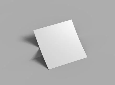 Square 8.26x8.26inc flyer render to present your design. Stock Illustration