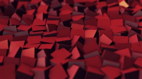 Square abstract 3d red cubes background Illustration