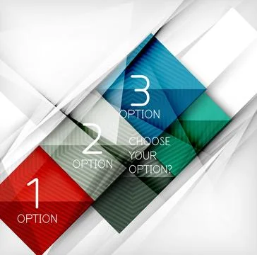 Square abstract background with option elements, paper design style glossy 스톡 일러스트