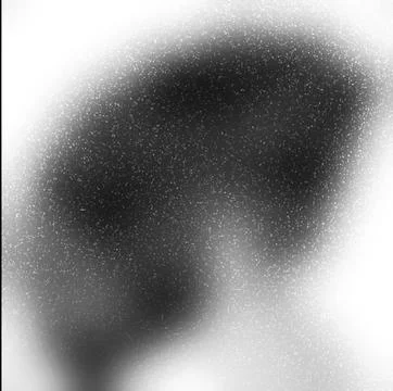 Square abstract black and white, with dark blur bokeh noise effect. Stock Illustration