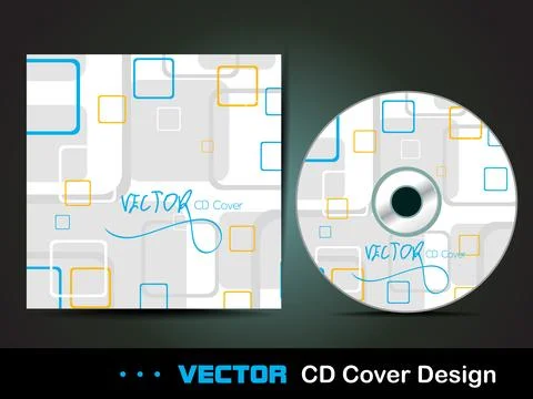 Square abstract CD cover,for more business card of this type please visit m.. Stock Illustration
