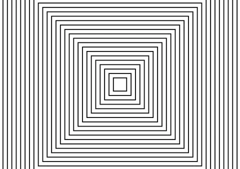 Square abstract line background Illustrazione stock