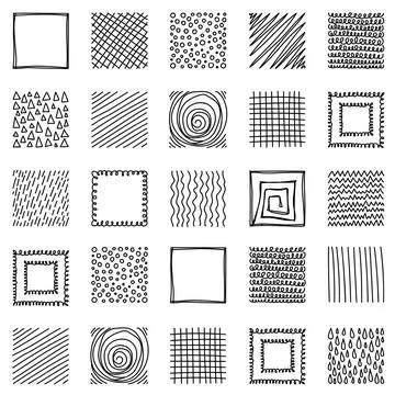 Square abstract line black background seamless pattern. Abstract line black Stock Illustration