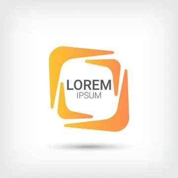 Square abstract logo design template Stock Illustration