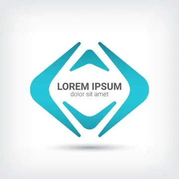 Square abstract logo design template Stock Illustration