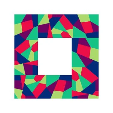 Square abstract mosaic frame background stock vector Stock Illustration