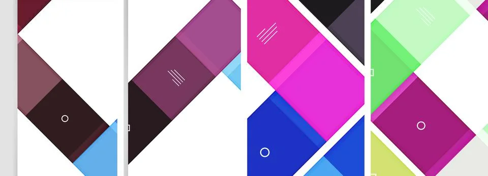 Square abstract poster set. Vector Illustration For Wallpaper, Banner イラスト素材