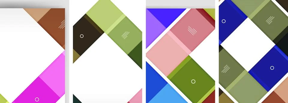 Square abstract poster set. Vector Illustration For Wallpaper, Banner イラスト素材