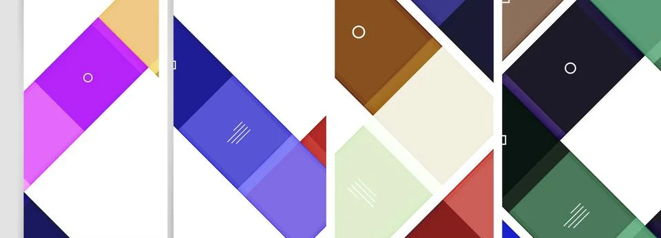 Square abstract poster set. Vector Illustration For Wallpaper, Banner Illustrazione stock