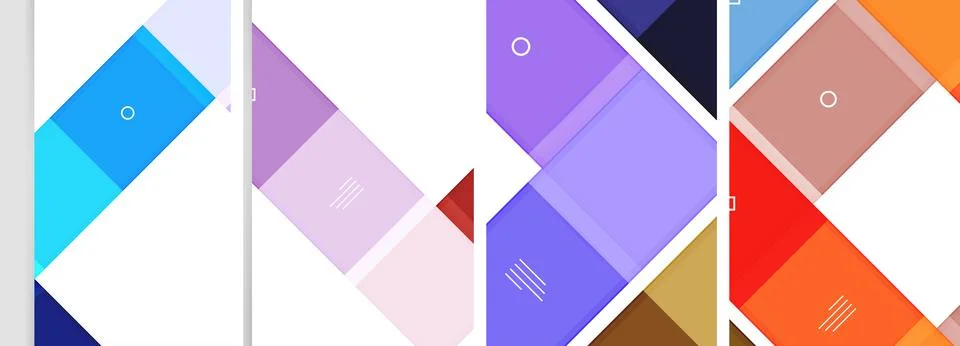 Square abstract poster set. Vector Illustration For Wallpaper, Banner Stock Illustration