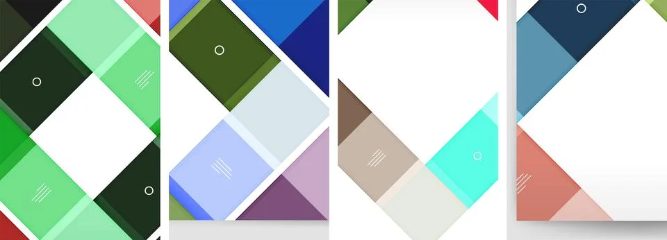 Square abstract poster set. Vector Illustration For Wallpaper, Banner イラスト素材
