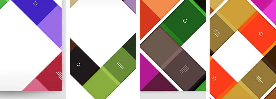 Square abstract poster set. Vector Illustration For Wallpaper, Banner イラスト素材