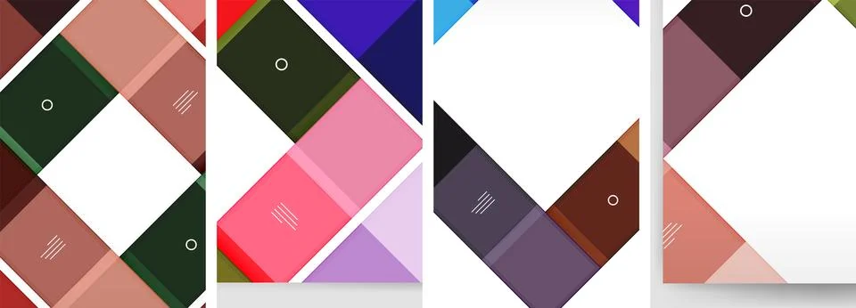 Square abstract poster set. Vector Illustration For Wallpaper, Banner イラスト素材