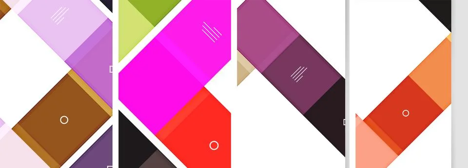 Square abstract poster set. Vector Illustration For Wallpaper, Banner Stock Illustration