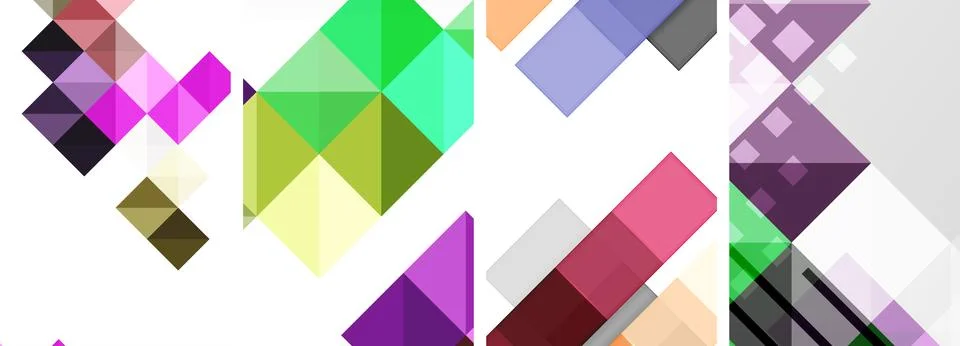Square abstract poster set. Vector Illustration For Wallpaper, Banner Stock Illustration