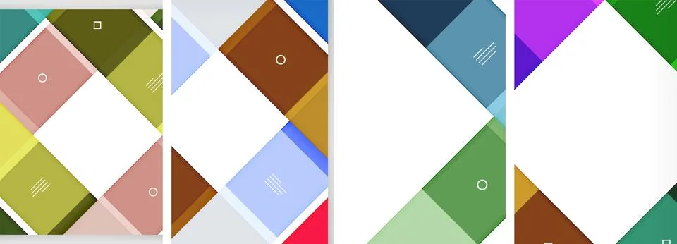 Square abstract poster set. Vector Illustration For Wallpaper, Banner Stock Illustration