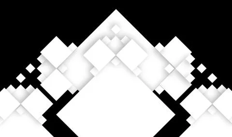 Square abstract shape design (corners) stock photo Fractal, Pentagon - Shape, Stock Illustration