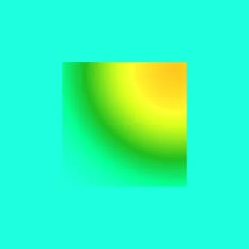 Square with abstraction in turquoise Stock Illustration