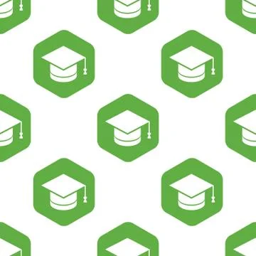 Square academic hat pattern Stock Illustration
