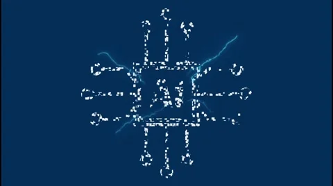 Square ai blue Stock Footage 303353580