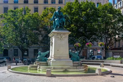 Square Ampere in Lyon Stock Photos