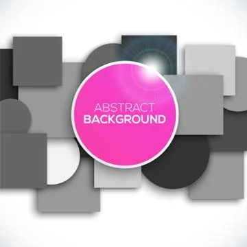 Square and circle background Stock Illustration