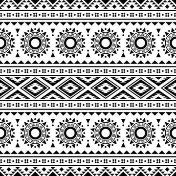 Square and circle ethnic pattern illustration vector design Illustrazione stock