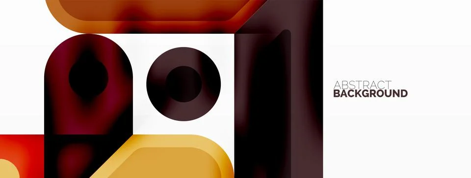 Square and circle minimal abstract background. Vector illustration for wallpaper Stock Illustration