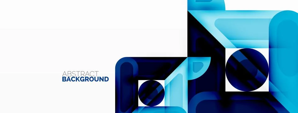 Square and circle minimal abstract background. Vector illustration for wallpaper Stock Illustration