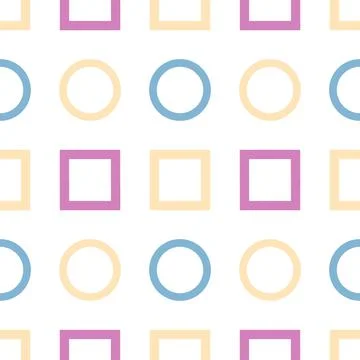 Square and circle seamless pattern Stock-Illustration