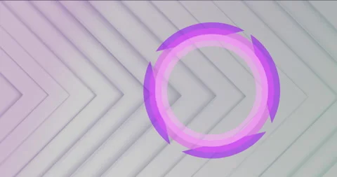 Square and circles shape design spinning against triangles on white background Stock Footage 141057958