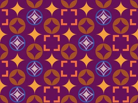 Square and  mosaic on a seamless spring pattern. 스톡 일러스트