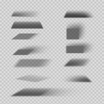Square and rectangle box shadow effects, vector Stock Illustration