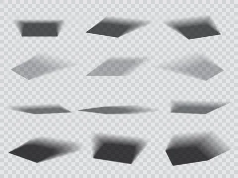 Square and rectangle box shadow realistic effects 스톡 일러스트