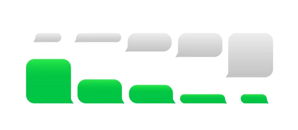 Square and rectangular speech bubbles set Stock Illustration