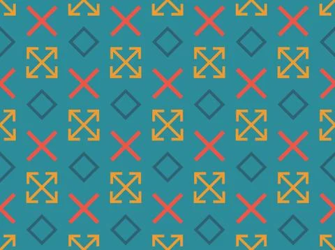 Square and rhombus on a seamless spring pattern. Stock Illustration