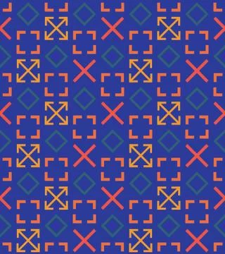 Square and  square on a seamless spring pattern. 스톡 일러스트