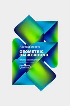Square and triangle design with fluid gradients, abstract background 스톡 일러스트