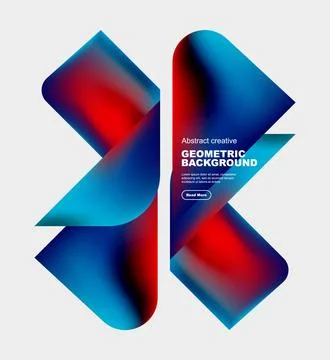 Square and triangle design with fluid gradients, abstract background 스톡 일러스트