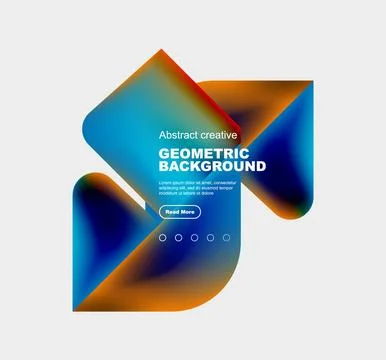 Square and triangle design with fluid gradients, abstract background イラスト素材
