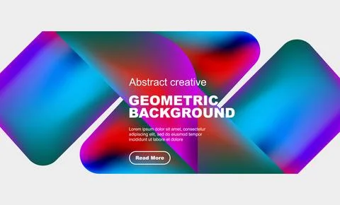 Square and triangle design with fluid gradients, abstract background 스톡 일러스트