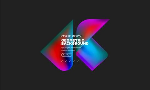 Square and triangle design with fluid gradients, abstract background 스톡 일러스트