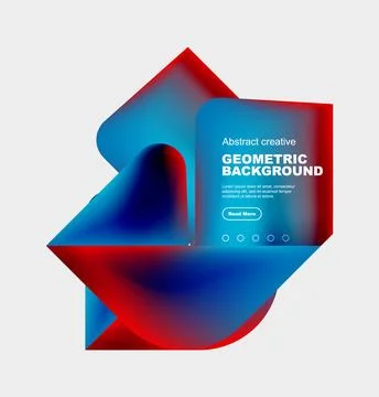 Square and triangle design with fluid gradients, abstract background 스톡 일러스트