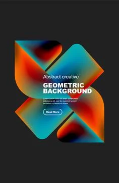 Square and triangle design with fluid gradients, abstract background 스톡 일러스트