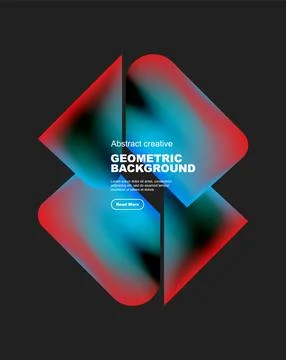 Square and triangle design with fluid gradients, abstract background イラスト素材