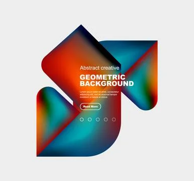 Square and triangle design with fluid gradients, abstract background 스톡 일러스트