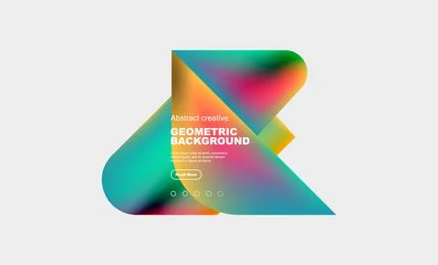 Square and triangle design with fluid gradients, abstract background 스톡 일러스트
