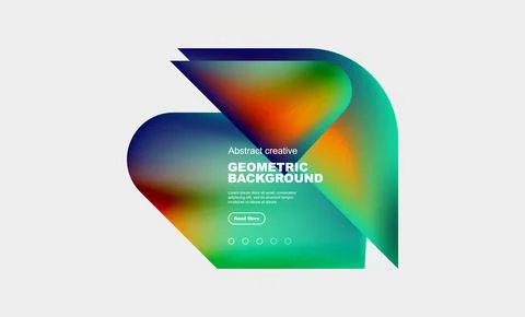 Square and triangle design with fluid gradients, abstract background Illustrazione stock