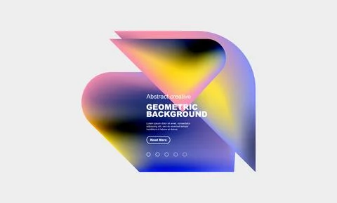 Square and triangle design with fluid gradients, abstract background Illustrazione stock